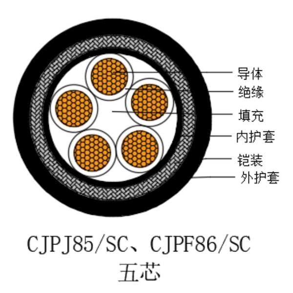 铜芯交联聚乙烯绝缘低烟无卤船用电力电缆-CJPJ85/SC-0.6/1kV、CJPF86/SC-0.6/1kV